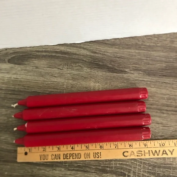 Red Taper Candle Set - Picture 2 of 4
